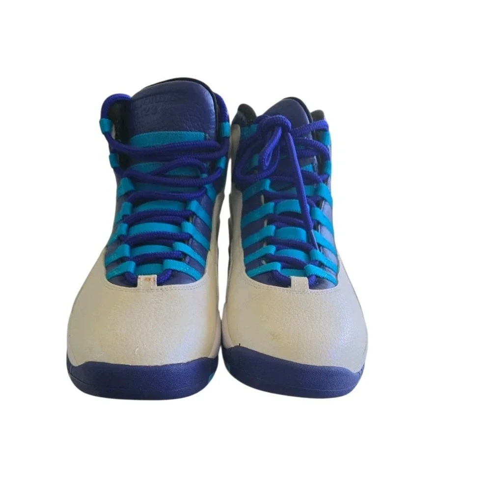 Air Jordan 10 Retro Mens Charlotte Hornets Shoes Size 10.5 Athletic White